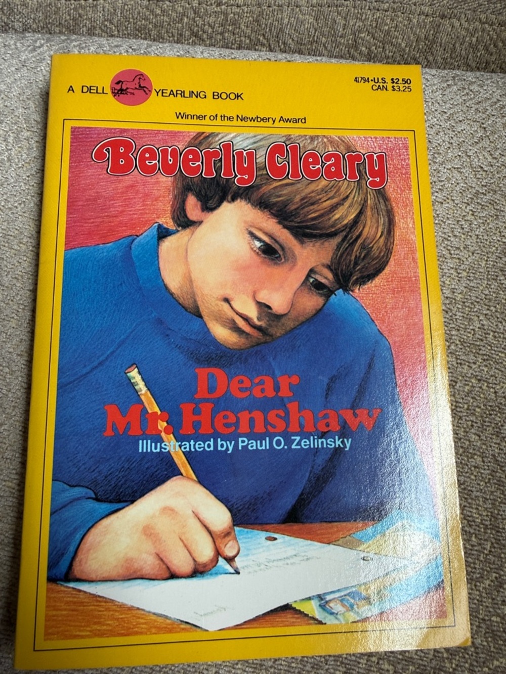 Vintage Beverly Cleary, Dear Mr. Henshaw, Paperback, copyright 1983,printed 1984